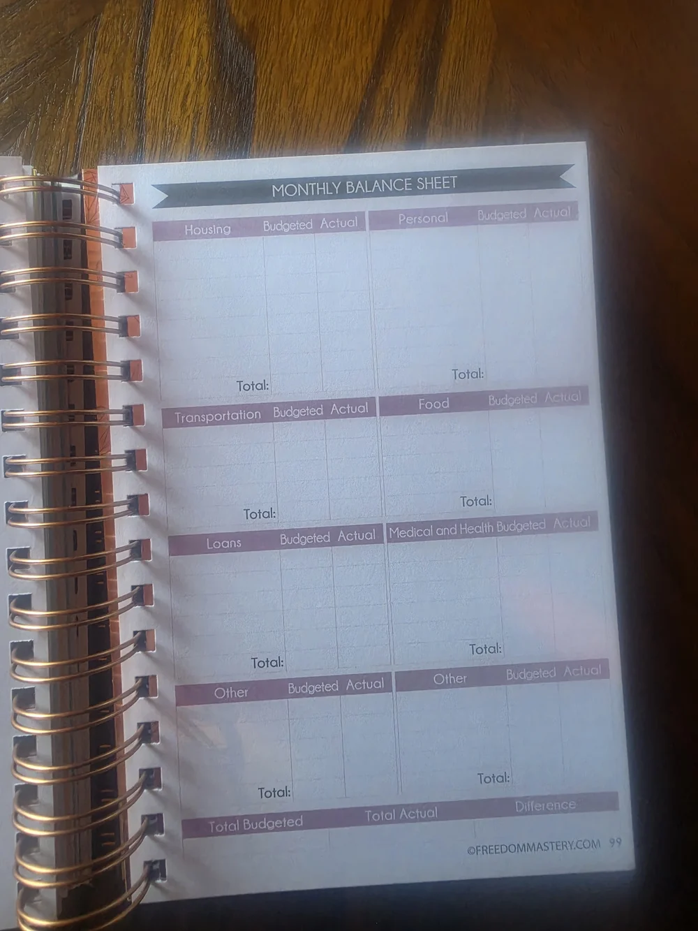 Purple Budget Financial Planner - Stickers, Folders - NWOT